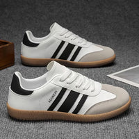 Sneakers, Men's Lace-Up Casual Road Running Shoes | Colorful Striped Training Shoes