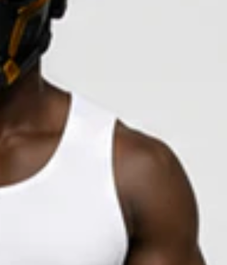 White tank shoulder detail